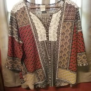 🌹Blair detailed tunic with lace trim